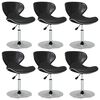 vidaXL Eetkamerstoelen 6 st kunstleer zwart