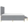 vidaXL Boxspring bed met matras Lichtgrijs 200 x 200 cm Stof