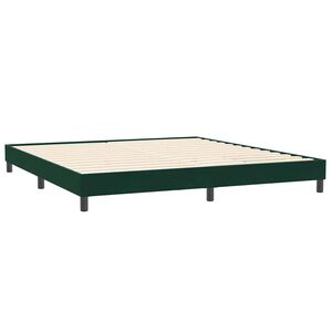vidaXL Bedframe zonder matras 200x220 cm fluweel donkergroen