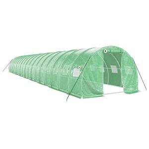 vidaXL Tuinkas met stalen frame 54 m&sup2; 18x3x2 m groen