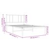 vidaXL Bedframe met hoofdbord metaal wit 100x200 cm