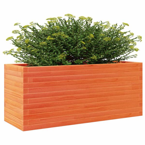 vidaXL Plantenbak 110x40x46 cm massief grenenhout wasbruin
