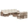 vidaXL Tuinbankenset 10 pcs Beige en Cr&egrave;me Wit poly rattan