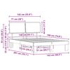 vidaXL Bedframe met Gevoerd Hoofdgedeelte Taupe 140 x 190 cm