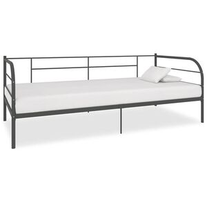 vidaXL Bedbank metaal grijs 90x200 cm