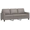 vidaXL 3-delige Loungeset met kussens stof taupe