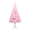 vidaXL Kunstkerstboom met verlichting en kerstballen 240 cm PVC roze