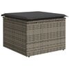 vidaXL 13-delige Loungeset met kussens poly rattan grijs