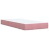 vidaXL Boxspring met matras fluweel roze 90x190 cm