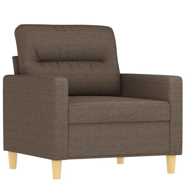 vidaXL 4-delige Loungeset met sierkussens en kussens stof taupe