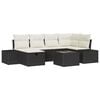 vidaXL Bankstel 7 st poly rattan