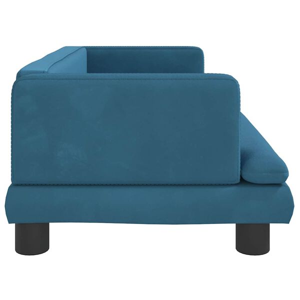 vidaXL Kinderbank 80x45x30 cm fluweel blauw