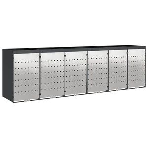vidaXL Wieltjesbakopslag voor 3 bakken Antraciet 340 x 77.5 x 115.5 cm