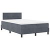 vidaXL Boxspringbed met matras Donkergrijs 120 x 190 cm Fluweel