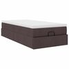 vidaXL Ottoman bed met matras 80x200cm stof donkerbruin