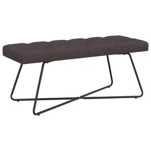 vidaXL Bank met knoopverstelling Donkerbruin 110 x 40 x 46 cm Stof