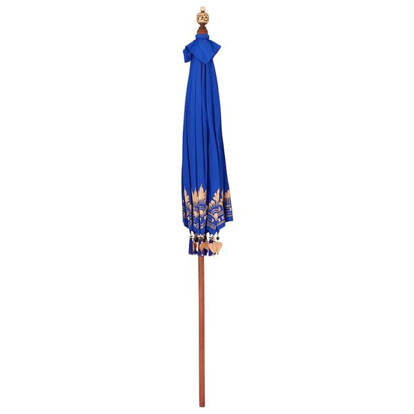 vidaXL Balinese Parasol Blauw 215 x 215 x 260 cm