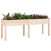 vidaXL Plantenbak met voering 203x53x76 cm massief vurenhout