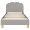 vidaXL Bedframe voor kinderen met hoofdbord Lichtgrijs 80 x 160 cm