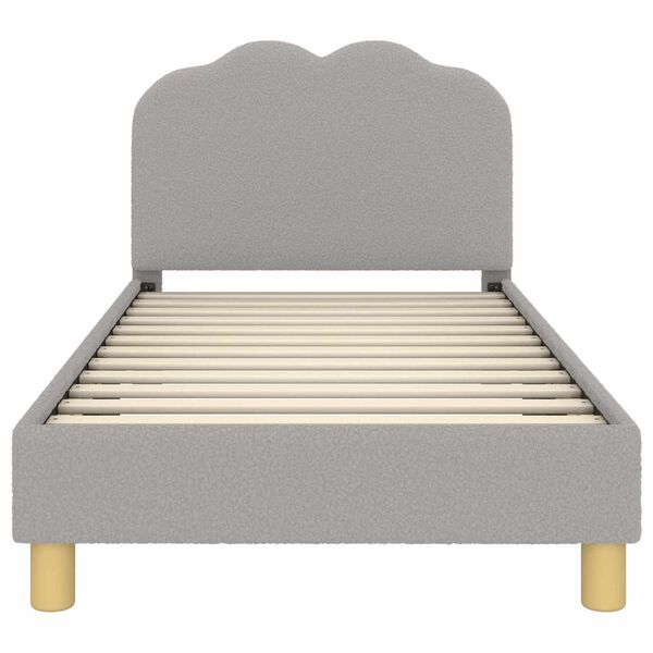 vidaXL Bedframe voor kinderen met hoofdbord Lichtgrijs 80 x 160 cm