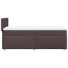 vidaXL Boxspring met matras stof donkerbruin 90x200 cm