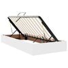 vidaXL Opbergbed met LED met matras Puur Wit 90 x 190 cm Nep Leer