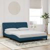 vidaXL Bedframe zonder matras fluweel blauw 160x200 cm