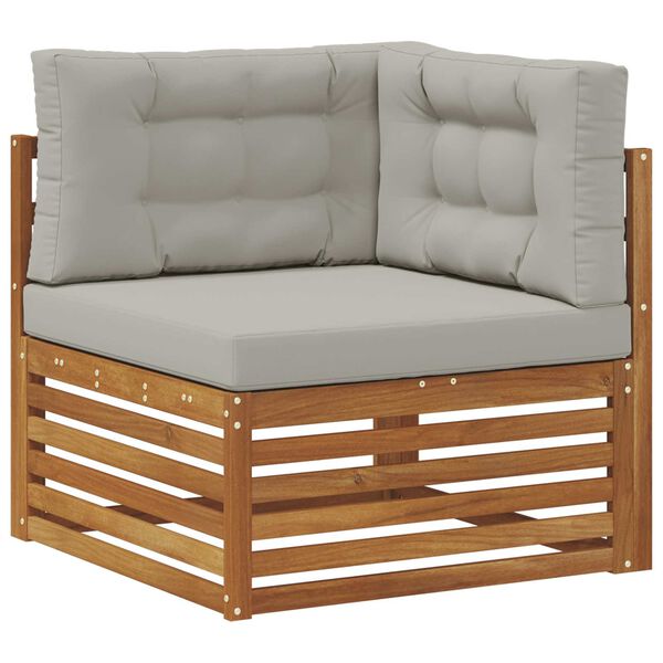 vidaXL Buiten Hoek Sofa Massief Acaciahout Naturel