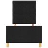 vidaXL Bedframe met hoofdeinde Zwart 80 x 200 cm Stof