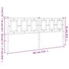 vidaXL Hoofdbord 180 cm metaal wit
