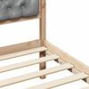 vidaXL Bedframe Lichtgrijs 140 x 190 cm Massief grenenhout