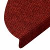 vidaXL Trapmatten Zelfklevend 5 stuks 56x17x3 cm Bordeaux Rood Halfrond