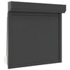 vidaXL Roljaloezie Antraciet 100 x 100 cm Aluminium en Polyurethaan