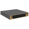 vidaXL Wandschap zwevend 23x23,5x3,8 cm MDF hoogglans grijs
