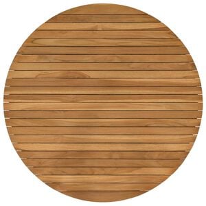 vidaXL Tafelblad &Oslash; 90 x 3,5 Rond Massief Teakhout Naturel