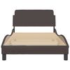 vidaXL Bedframe "Dover" 100x200 cm stof donkerbruin
