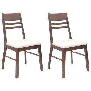 vidaXL Eettafelstoelen 2 pcs Licht Bruin 43 x 54 x 89 cm