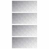 vidaXL Trap Tread 4 st 90 x 40 cm Zilver Aluminium Rechthoekig