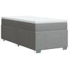 vidaXL Boxspring met matras stof lichtgrijs 80x200 cm