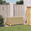 vidaXL Tuinbox met wielen 190 L poly rattan gemengd beige