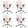 vidaXL Draaibureau Stoelen met Hoofsteun 4 st Kunstleer