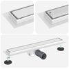 vidaXL 2 in 1 Doucheafvoer Zilver 60 cm Roestvrij staal 304