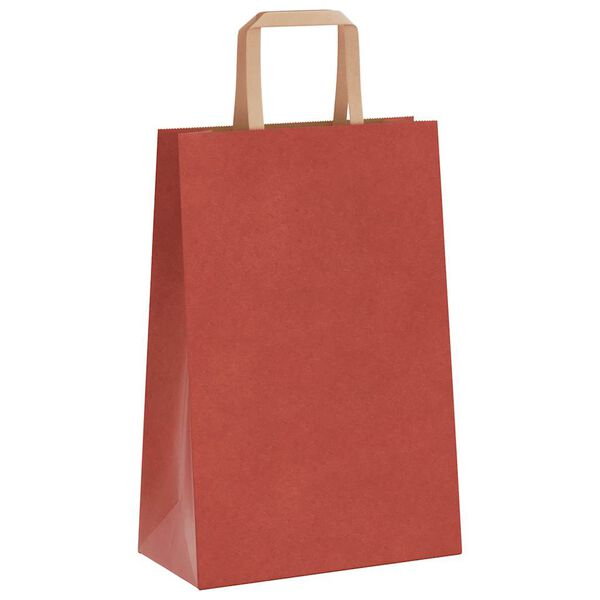 vidaXL Papieren zakken 50 st met hengsels 21x11x31 cm rood