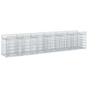 vidaXL Gabion Verhoogd Bed 2 pcs Zilver 300 x 50 x 60 cm