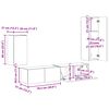 vidaXL Tv-meubelset Wandgemonteerd 4 pcs Sonoma Eiken Bewerkt hout