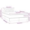 vidaXL Boxspring met matras en LED fluweel donkerblauw 120x200 cm