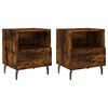 vidaXL Nachtkastjes 2 st 40x35x47,5 cm bewerkt hout gerookt eikenkleur
