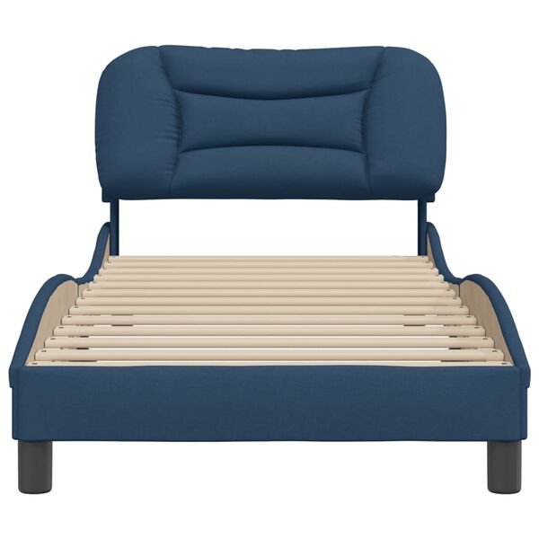 vidaXL Bedframe zonder matras "Hvar" 90x190 cm stof blauw