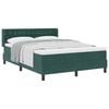 vidaXL Boxspringbed met hoofdeinde Donkergroen 190 x 140 cm Fluweel