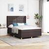 vidaXL Boxspringbed met matras Donkerbruin 140 x 190 cm Stof